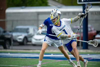 Boys Lacrosse action shot — Homestead vs. Marian, Fort Wayne Indiana