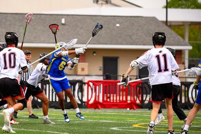 Boys Lacrosse action shot — Homestead vs. North Central, Fort Wayne Indiana