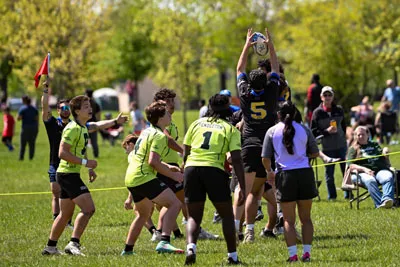 Rugby action shot — Homestead vs. Pendleton, Fort Wayne Indiana
