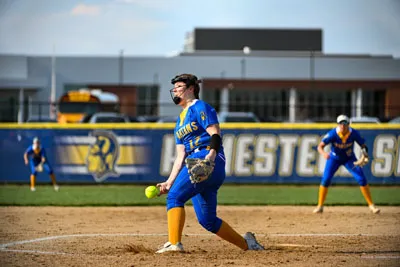 Softball action shot — Homestead vs. South Adams, Fort Wayne Indiana