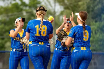 Softball action shot — Homestead vs. Carroll, Fort Wayne Indiana