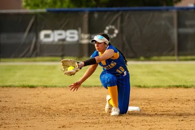 Softball action shot — Homestead vs. Carroll, Fort Wayne Indiana