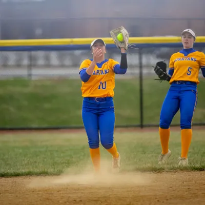 Softball action shot — Homestead vs. DeKalb Eastern, Fort Wayne Indiana