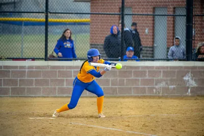 Softball action shot — Homestead vs. DeKalb Eastern, Fort Wayne Indiana