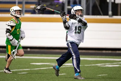 Youth Lacrosse action shot — Storm vs. Northridge, Fort Wayne Indiana