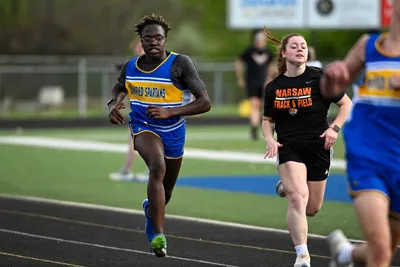 Unified Track action shot — Homestead vs. Warsaw, Fort Wayne Indiana